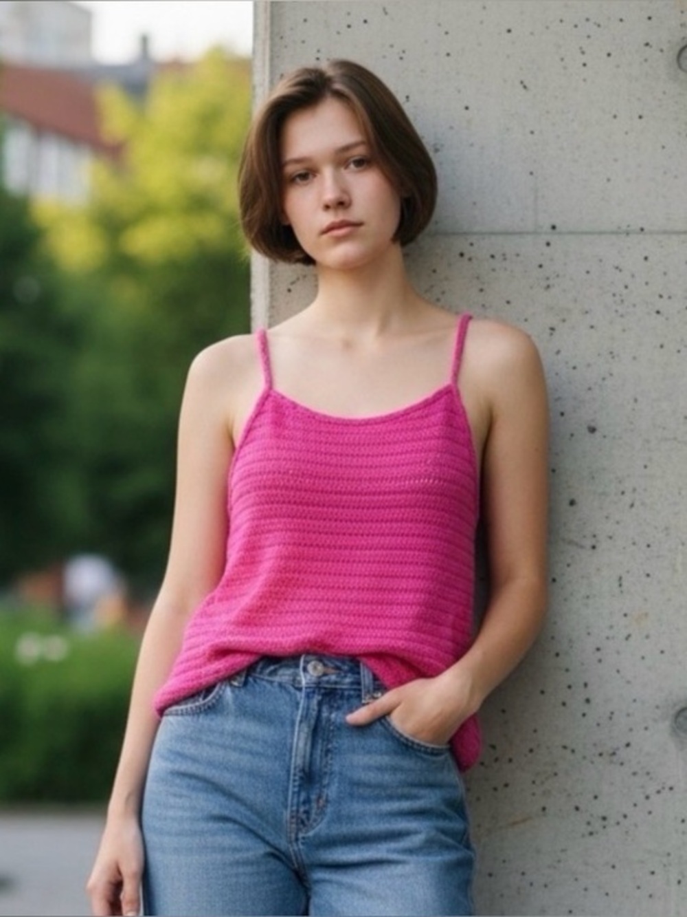 a.n.a Barbie Pink Top